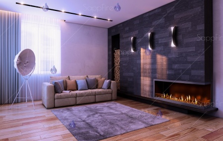 Встраиваемый угловой очаг 1400 SappFire по цене 52 200 руб.