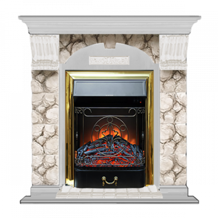 Арочный Карелия (беленый дуб)+Majestic Brass