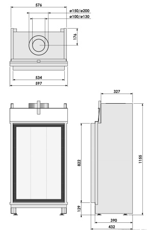 Газовый камин BellFires Vertical Bell Small
